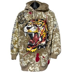 Vintage Ed Hardy by Christian Audigier Full Zip Hoodie